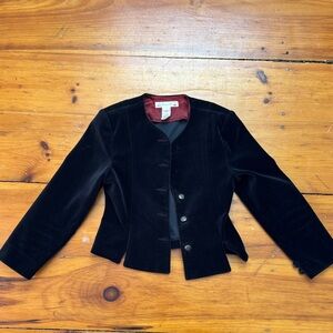 Vintage Black Velvet Girl’s Bonpoint Jacket